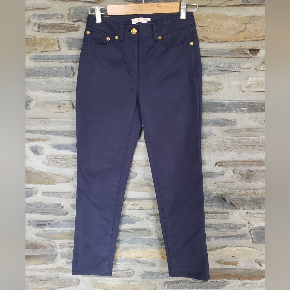 Tory Burch Slim Leg Pants Blue 0